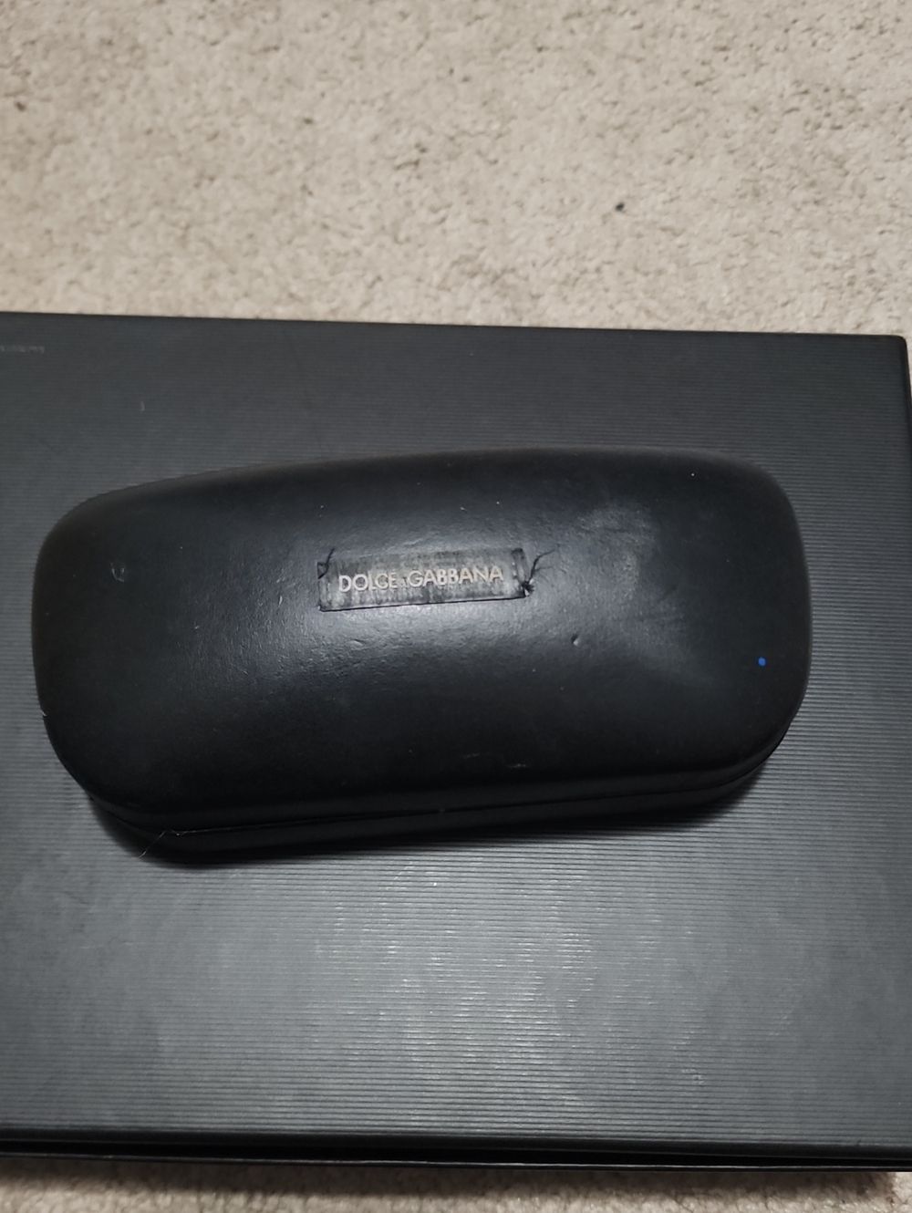 Dolce & Gabbana Black Structured Sunglasses Case